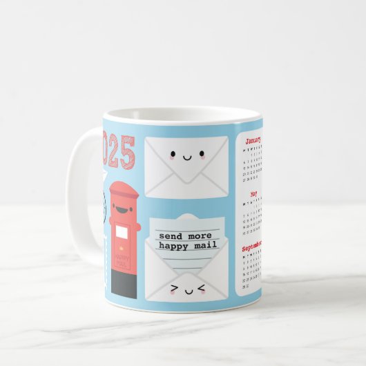 Mug Calendrier de Kawaii Happy Mail 2025 (Devant gauche)