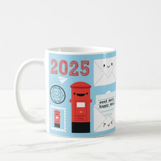 Mug Calendrier de Kawaii Happy Mail 2025 (Gauche)