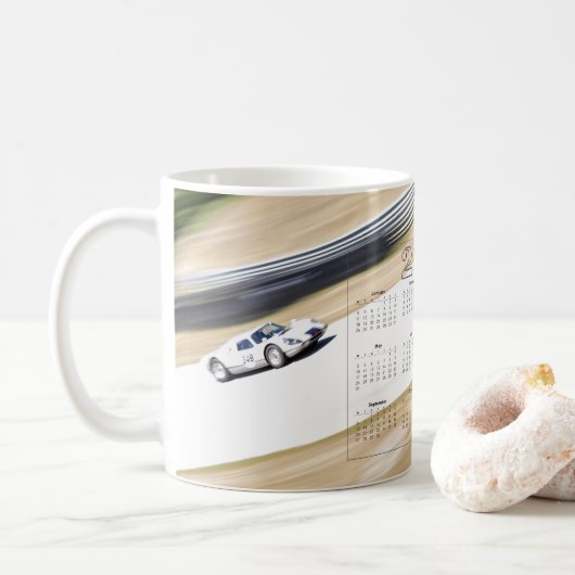 Mug Calendrier de la course automobile 2021 (Avec donut)