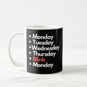 Mug Calendrier de la semaine du lundi drôle et identif