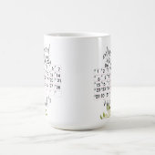 Mug Calendrier de mariage personnalisé Date 1ère anniv (Centre)