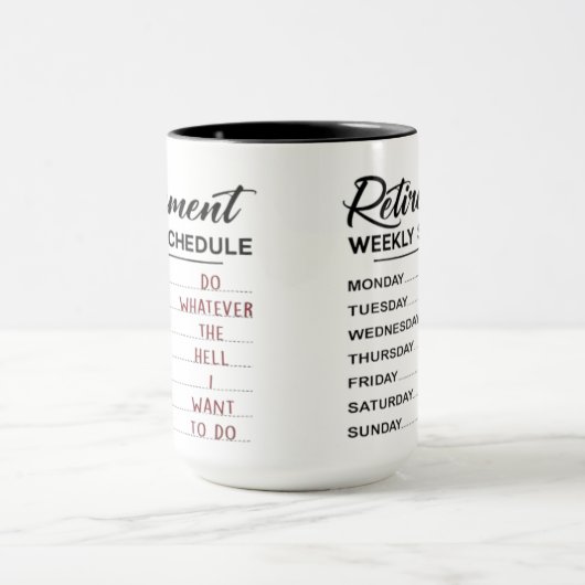 Mug Calendrier de retraite .... (Centre)