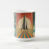 Mug Calendrier espace-temps Art de l'ère spatiale  (Centre)