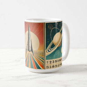 Mug Calendrier espace-temps Art de l'ère spatiale