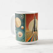 Mug Calendrier espace-temps Art de l'ère spatiale  (Devant gauche)