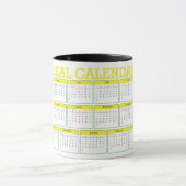 Mug calendrier fixe réel de 13 mois (Centre)