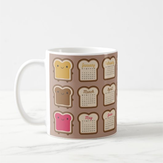 Mug Calendrier Kawaii Bread 2027 (Gauche)