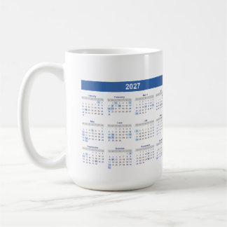 Mug Calendrier mensuel 2027 double face