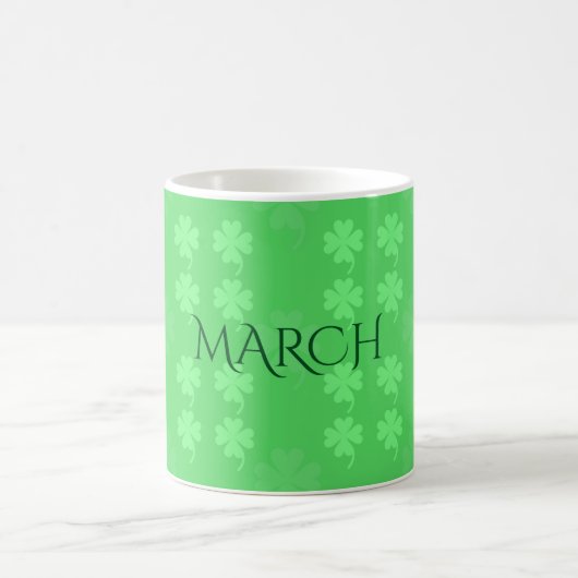 Mug Calendrier Mois par Janz Mars Vert (Centre)