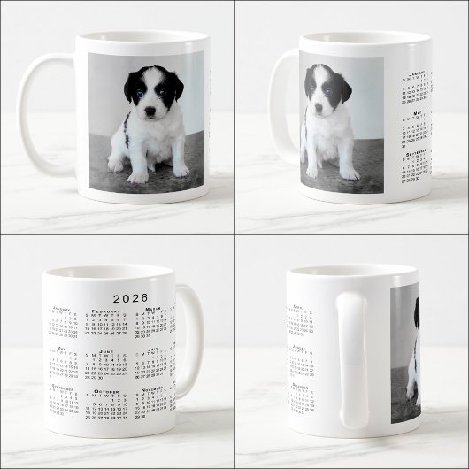 Mug Calendrier personnalisé Photo pour animaux de comp