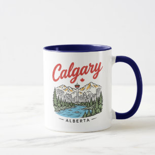 Mug Calgary Alberta Mignon Rétro Ville