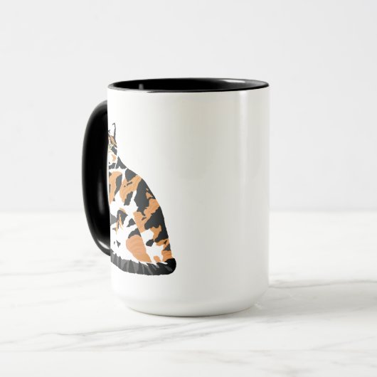 Mug Calico chat assis (Devant gauche)