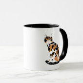 Mug Calico chat assis (Devant droit)