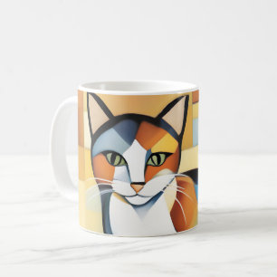 Mug Calico Cubisme Une Feline