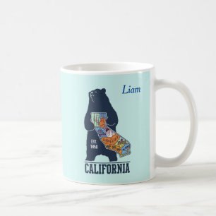 Mug California Bear Golden State Nom personnalisé