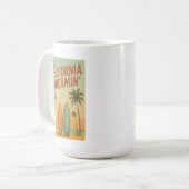 Mug California Dreamin’ Retro 1970s Travel Design (Devant gauche)