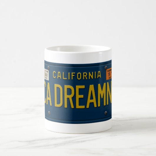 Mug California Dreaming - Retro 1969 License Plate (Centre)