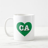 Mug California Green Heart - J'aime CA (Gauche)
