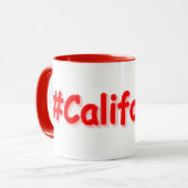 Mug "#California" Joli Design. Commandez dès maintenan (Devant gauche)