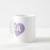Mug California Lavender Heart - J'aime CA (Devant gauche)