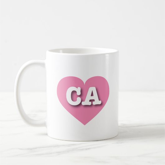 Mug California Pink Heart - J'aime CA (Gauche)