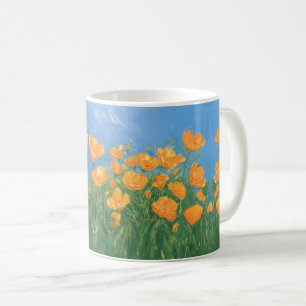 Mug California Poppy Field Impressionniste Peinture Ni