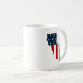 Mug California Proud USA Bold Watercolor Drapeau améri (Devant droit)