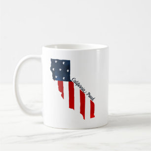 Mug California Proud USA Bold Watercolor Drapeau améri