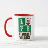 Mug California State Flag Heart Love Atwater Village (Gauche)