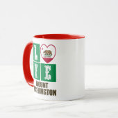 Mug California State Flag Heart Love Mount Washington (Devant gauche)