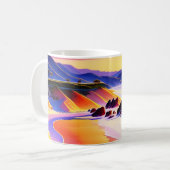 Mug Californie Coastline Sunset Watercolor (Devant gauche)