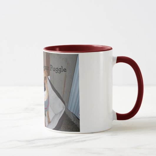 Mug Câlin avec votre Puggle (Droite)