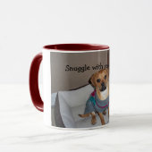 Mug Câlin avec votre Puggle (Devant gauche)