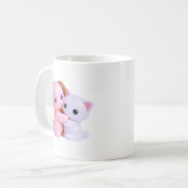 Mug Câlin de chiot et chaton Mignon Kawaii (Devant gauche)
