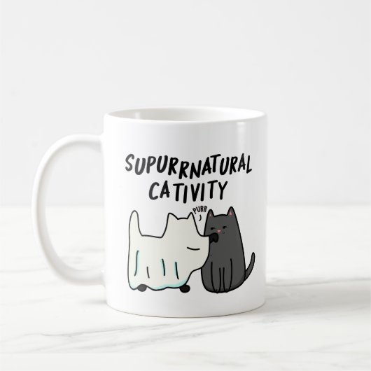 Mug Calinaturellement Créatif Pun de chat drôle (Gauche)