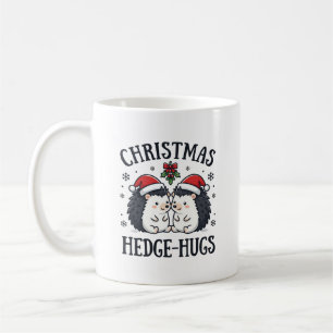 Mug Câlins de Noël au hérisson Mignon design de vacanc