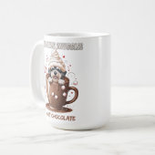 Mug Câlins de Schnauzer & Chocolat Chaud (Devant gauche)