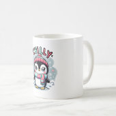 Mug Câlins écharpe enneigée de Manchot Frileux (Devant droit)
