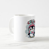 Mug Câlins écharpe enneigée de Manchot Frileux (Devant gauche)