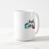 Mug Câlins Ruban de coeur mignon (Devant droit)
