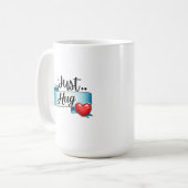 Mug Câlins Ruban de coeur mignon (Devant gauche)