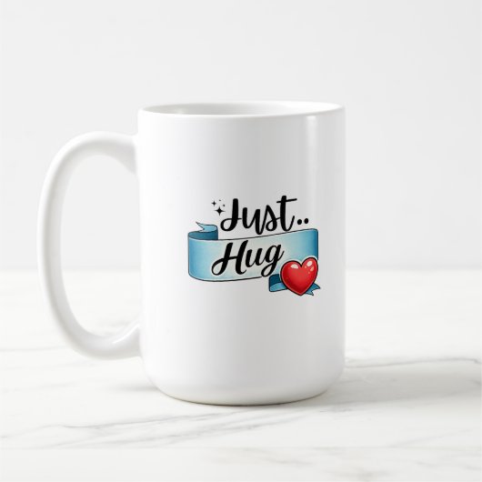 Mug Câlins Ruban de coeur mignon (Gauche)