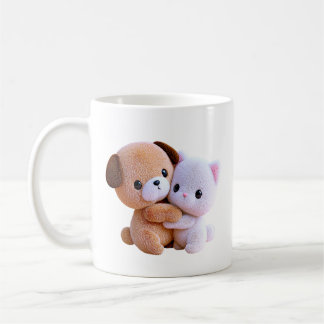 Mug Câlins Tendre entre Chiot et Chat