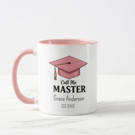 Mug Call me Master - Customizable Cup - Graduation  (Gauche)