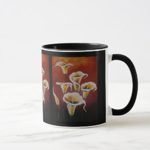 Mug Calla Blanche Lit Des Fleurs De Coupe Artistique S