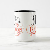 Mug Calligraphie 31 octobre Spider Hallowen (Centre)