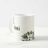 Mug Calligraphie arabe et aquarelle Orange Blossom (Devant gauche)