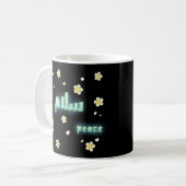 Mug Calligraphie arabe moderne "Salaam" Paix Florale A (Devant gauche)