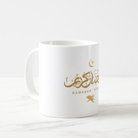 Mug Calligraphie arabe musulmane Ramadan Kareem (Devant gauche)