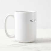 Mug Calligraphie chic simple noir et blanc de nom prop (Gauche)